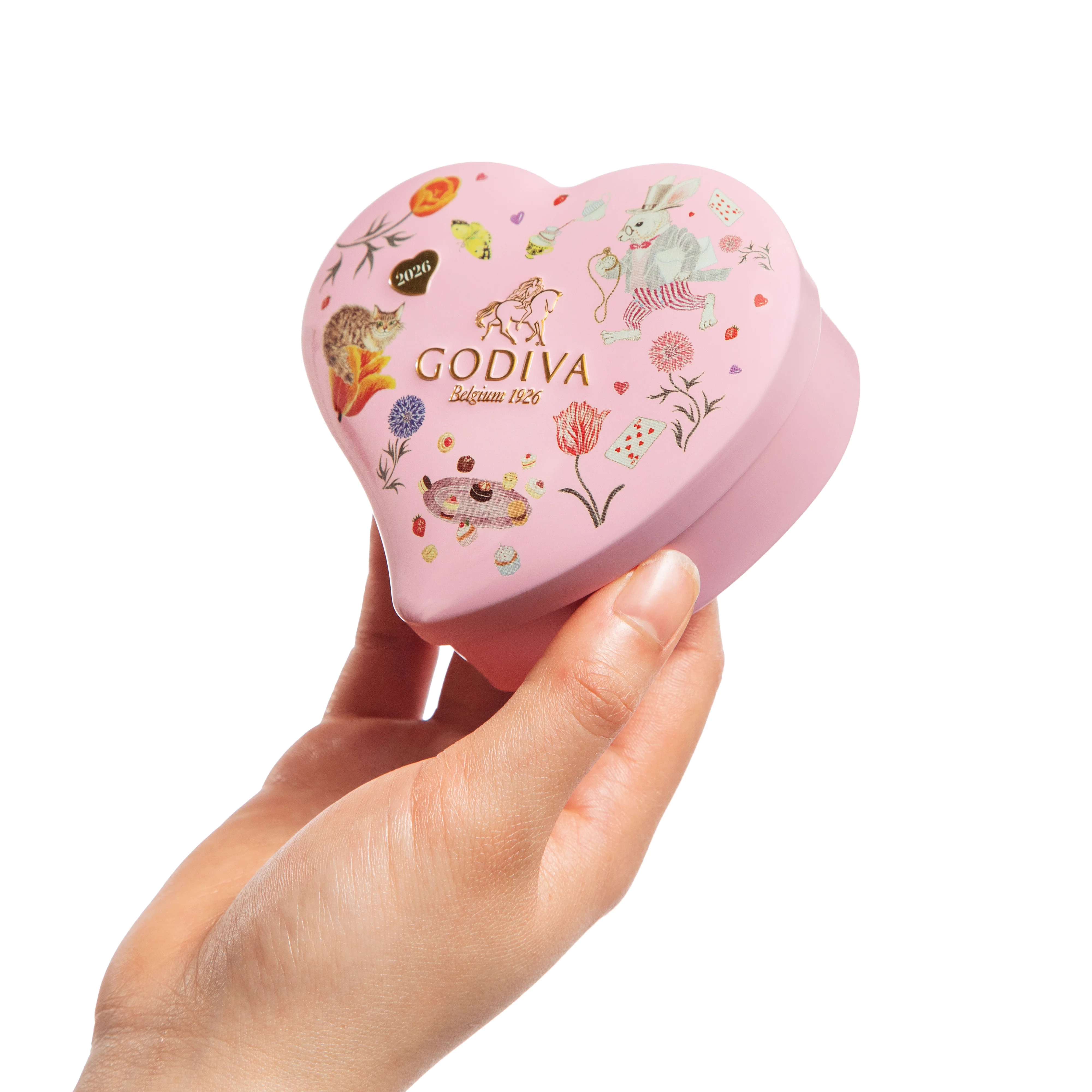 Alice’s Tea Party G Cubes Mini Heart Tin, 5 Pieces | 41g - Image 4
