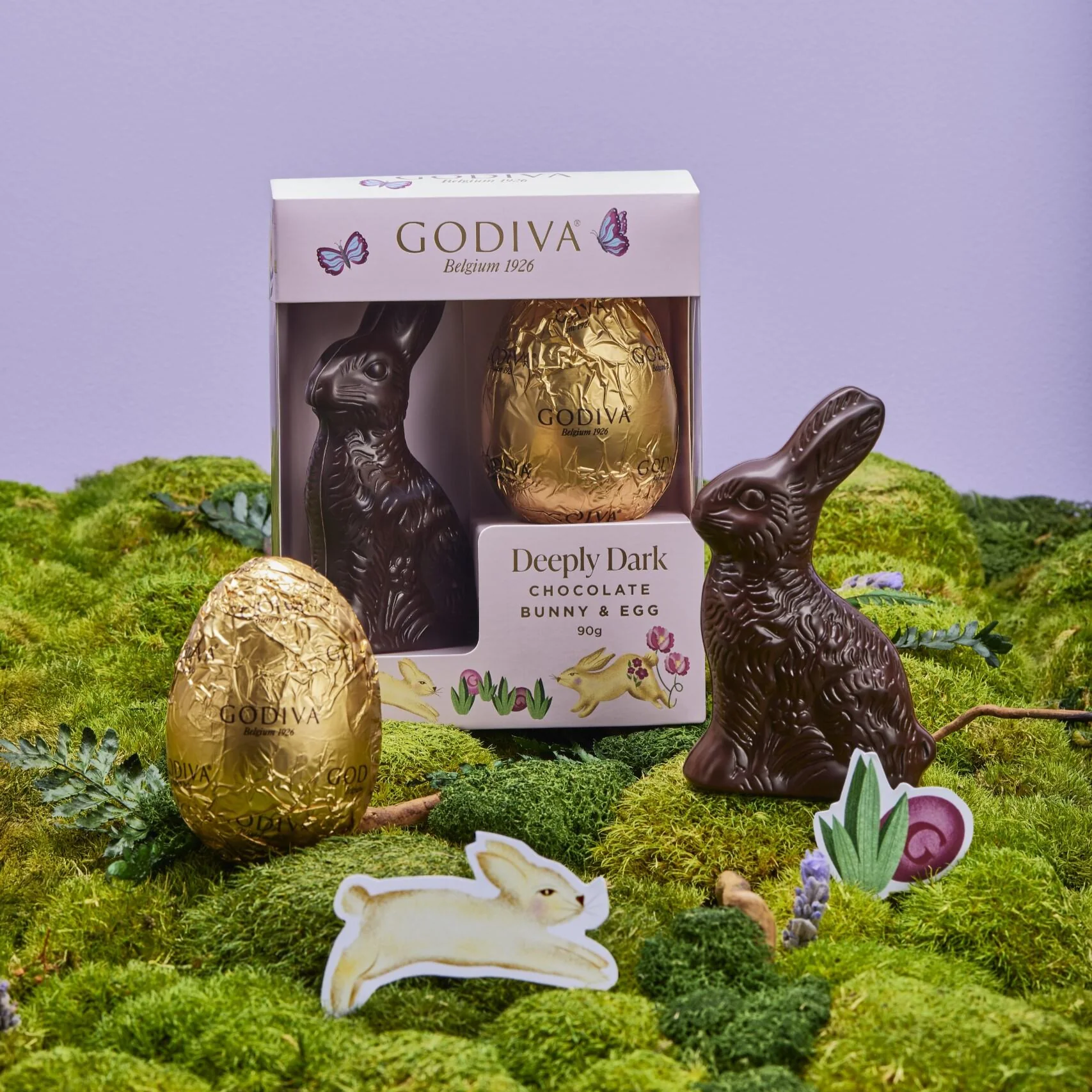 Deeply Dark Chocolate Bunny & Egg, 90g - Image 3